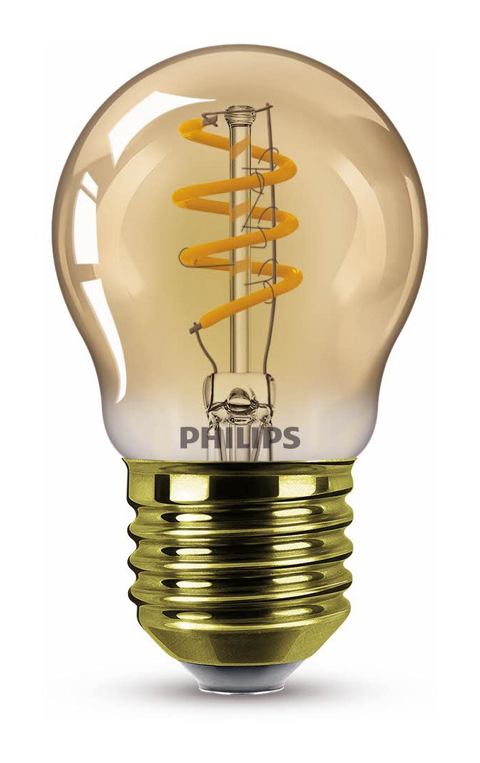 Nautisch lijn Schaap 1x Philips LED Lamp Kogel Flame Dimbaar (2,6W (15W), E27, goud) - Ledlampen  - Lamp123.nl